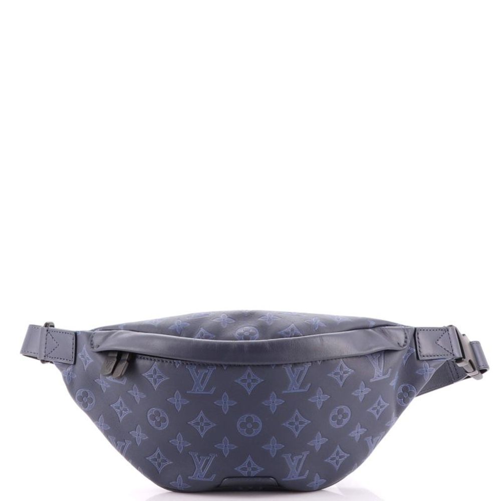 Louis Vuitton Discovery Bumbag Monogram Shadow Leather PM Blue